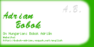 adrian bobok business card